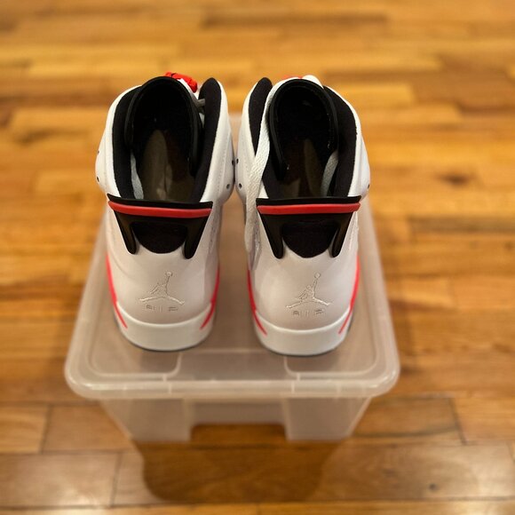Jordan 6 Retro Infrared White with Neon Orange (2014), Size 13 US - Picture 4 of 5